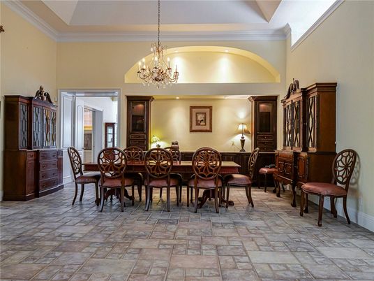 Chandelier, Dining room, Interior, Recessed Lighting