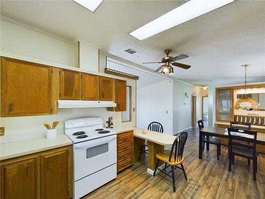 Dining room, Interior, Kitchen, Pendant Lights, Wood Texture Flooring