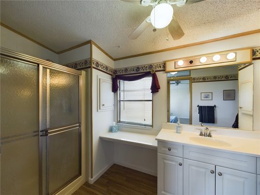 Bathroom, Glass Shower, Interior, Wood Texture Flooring