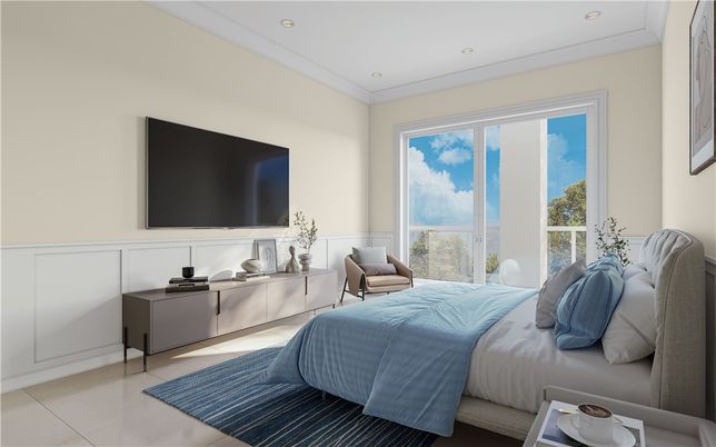 Bedroom, Interior, Recessed Lighting