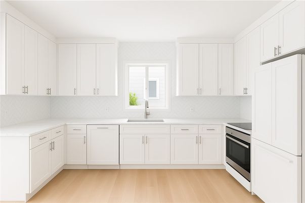 Interior, Kitchen, Wood Texture Flooring