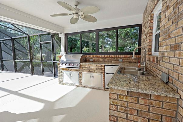Interior, Stone Walls, Sun Room