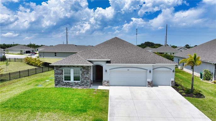 Attached, Backyard, Exterior, Facade, Brick Traditional