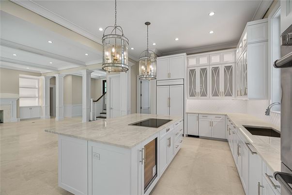 Chandelier, Interior, Kitchen, Pendant Lights, Recessed Lighting
