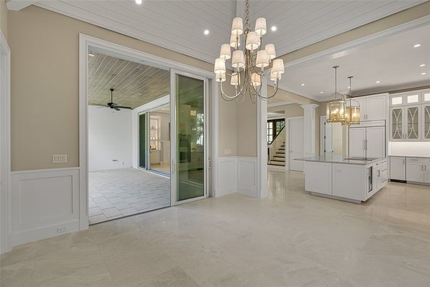 Chandelier, Empty room, Interior, Kitchen, Pendant Lights, Recessed Lighting