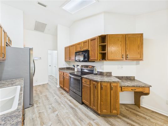 Interior, Kitchen, Wood Texture Flooring