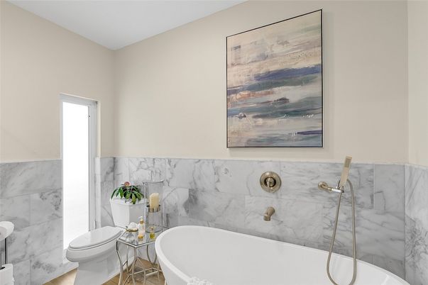 Bathroom, Free Standing Baths, Interior, Marble Walls