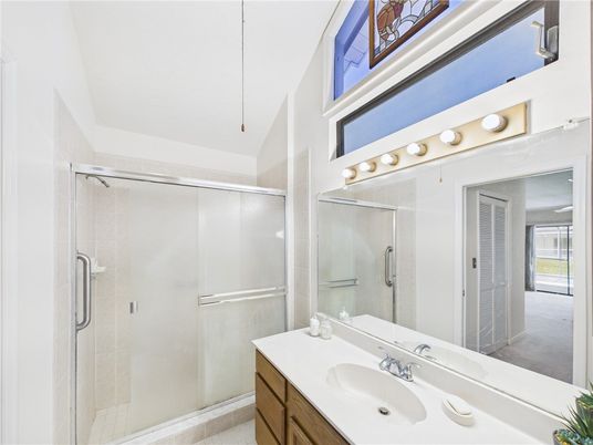 Bathroom, Dual Sink Vanities, Glass Shower, Interior