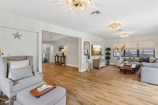 Chandelier, Interior, Living room, Wood Texture Flooring