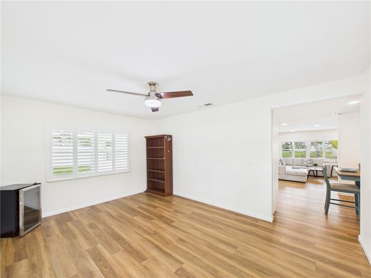 Empty room, Interior, Living room, Recessed Lighting, Wood Texture Flooring
