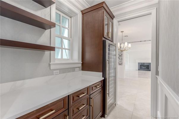Chandelier, Fireplace, Interior, Kitchen, Pendant Lights