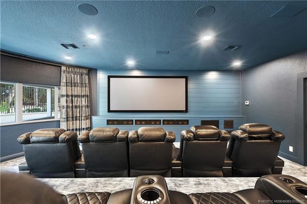 Home Theatre Room, Interior, Projection Screen, Recessed Lighting, Theatre Room