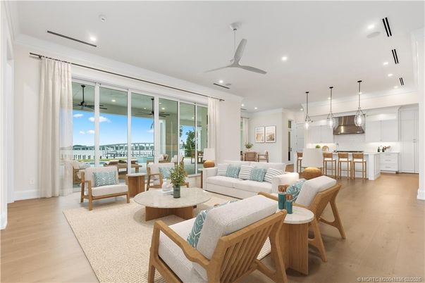 Dining room, Interior, Kitchen, Living room, Pendant Lights, Recessed Lighting, Wood Texture Flooring