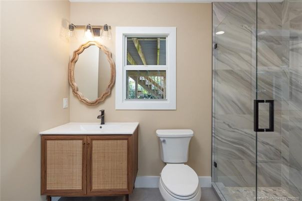 Bathroom, Glass Shower, Interior, Marble Walls