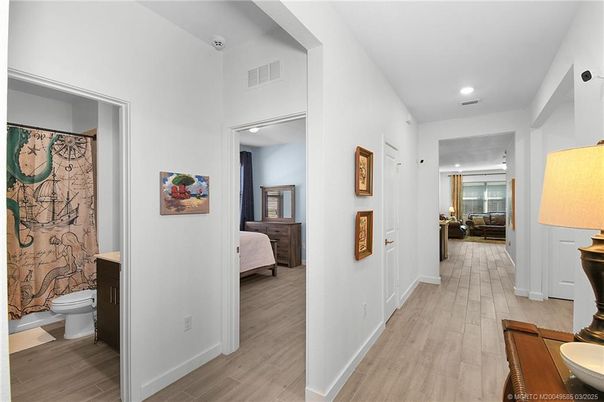 Bathroom, Bedroom, Interior, Recessed Lighting, Wood Texture Flooring