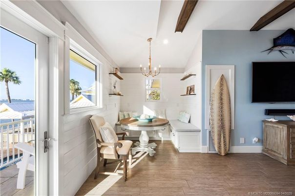 Chandelier, Interior, Recessed Lighting, Wooden Beams, Wood Texture Flooring