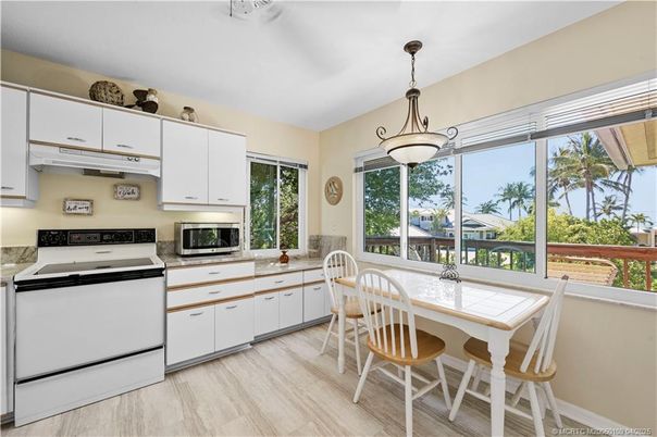 Interior, Kitchen, Pendant Lights, Wood Texture Flooring