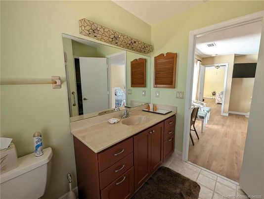 Bathroom, Dual Sink Vanities, Interior, Wood Texture Flooring