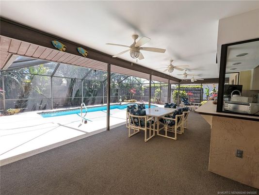 Dining room, Glass Ceilings, Interior, Pool, Sun Room