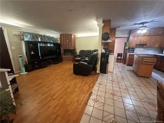 Interior, Kitchen, Living room, Wood Texture Flooring