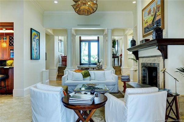 Fireplace, Interior, Living room, Pendant Lights, Recessed Lighting