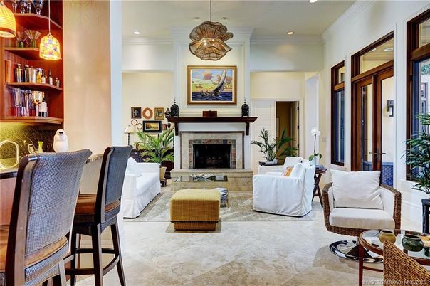 Fireplace, Interior, Living room, Pendant Lights, Recessed Lighting