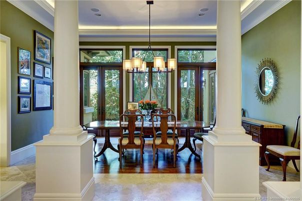 Chandelier, Dining room, Interior, Recessed Lighting
