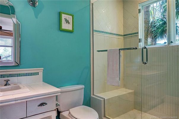 Bathroom, Glass Shower, Interior, Tile Countertops