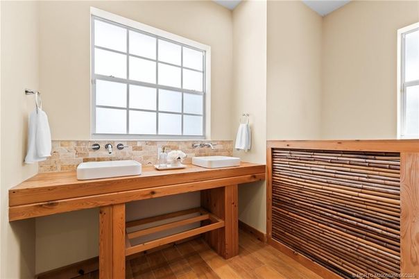 Bathroom, Interior, Wood Texture Flooring