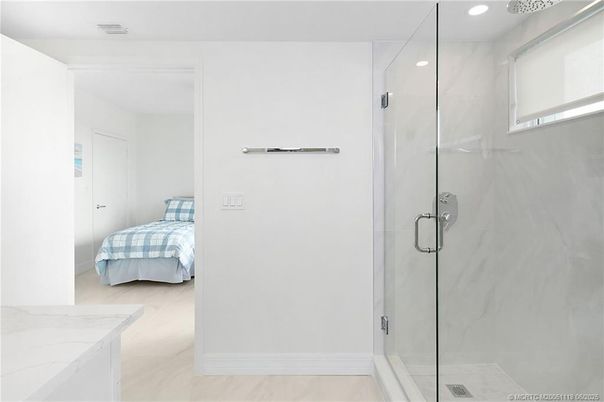Bathroom, Bedroom, Glass Shower, Interior, Marble Walls, Recessed Lighting