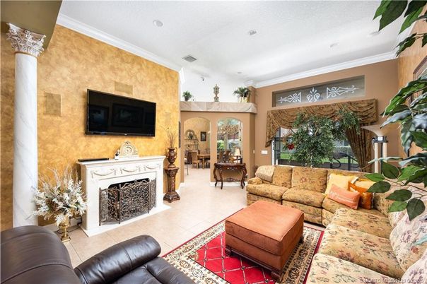 Fireplace, Interior, Living room, Recessed Lighting