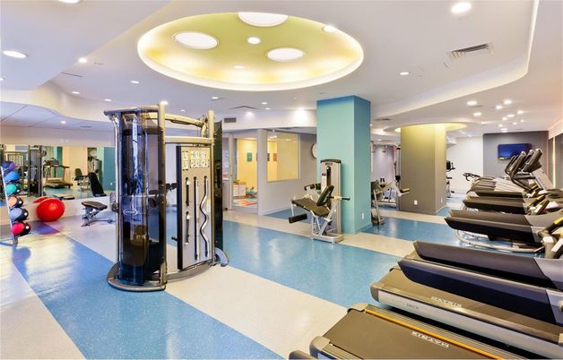 Fitness Equipment, Gym, Interior, Recessed Lighting