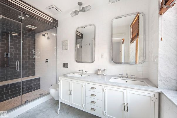 Bathroom, Dual Sink Vanities, Glass Shower, Interior