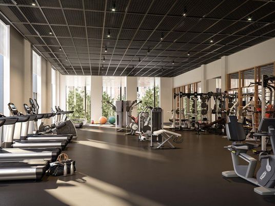 Fitness Equipment, Gym, Interior, Recessed Lighting