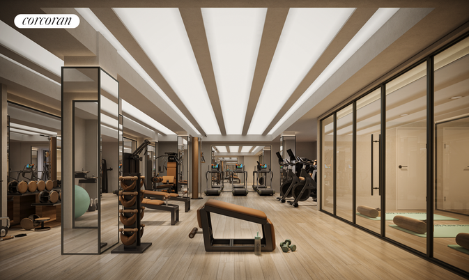 Fitness Equipment, Gym, Interior, Wood Texture Flooring