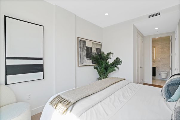 Bathroom, Bedroom, Interior, Recessed Lighting, Wood Texture Flooring