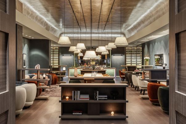 Dining room, Interior, Living room, Pendant Lights, Wood Texture Flooring