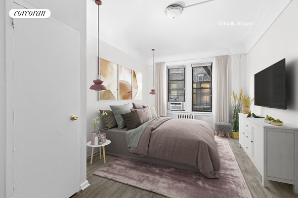 Bedroom, Interior, Pendant Lights, Wood Texture Flooring