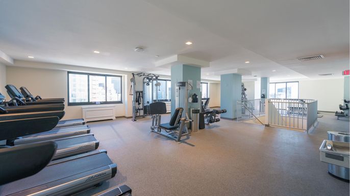 Fitness Equipment, Gym, Interior, Recessed Lighting