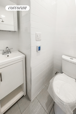 Bathroom, Interior, Washer, Wood Texture Flooring