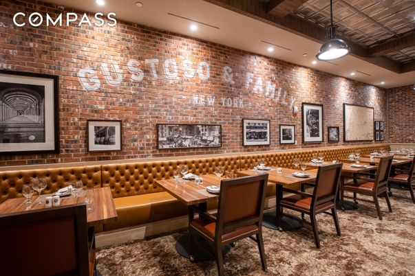 Dining room, Interior, Pendant Lights, Recessed Lighting, Stone Walls