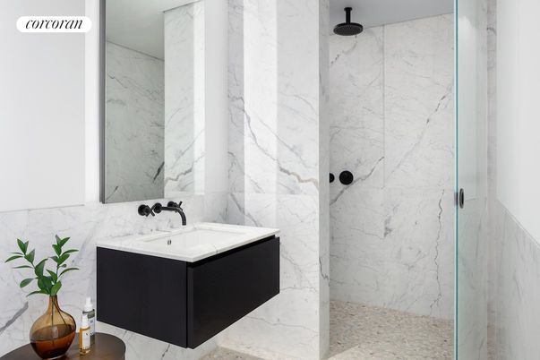 Bathroom, Interior, Marble Walls