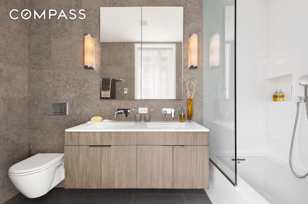 Bathroom, Dual Sink Vanities, Glass Shower, Interior