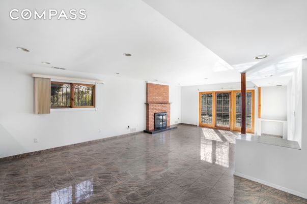 Empty room, Fireplace, Interior, Recessed Lighting