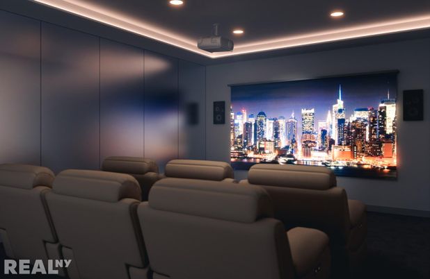 Home Theatre Room, Interior, Projection Screen, Recessed Lighting, Theatre Room