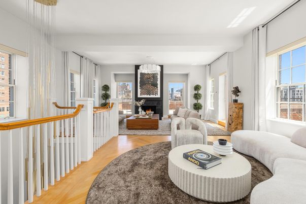 Fireplace, Interior, Living room, Pendant Lights, Wood Texture Flooring