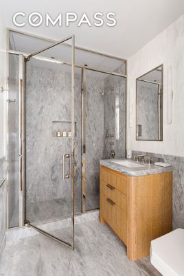 Bathroom, Dual Sink Vanities, Glass Shower, Interior