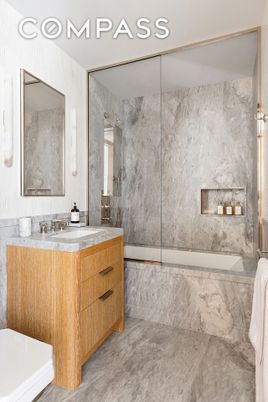 Bathroom, Dual Sink Vanities, Glass Shower, Interior