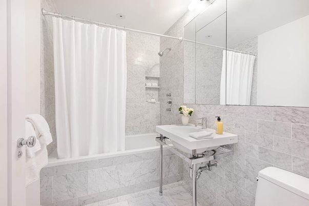 Bathroom, Glass Shower, Interior, Marble, Marble Walls