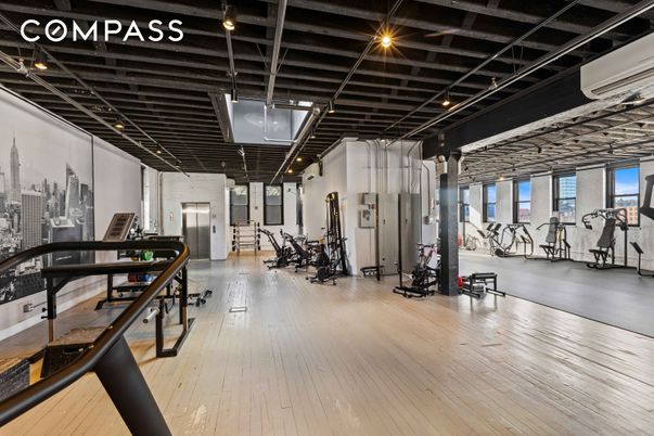 Fitness Equipment, Gym, Interior, Wood Texture Flooring